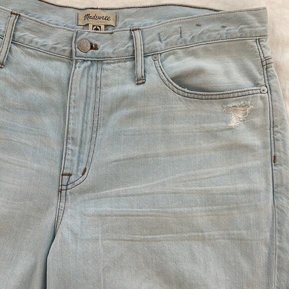 Madewell The Slouchy Boyjean Light Wrightlane Wash Ripped Edition Boyfriend 32 - Picture 8 of 16